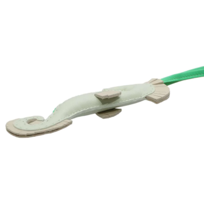 HERMES Ipo Bag Charm Vert Fizz/Vert Comics/Craie Lambskin